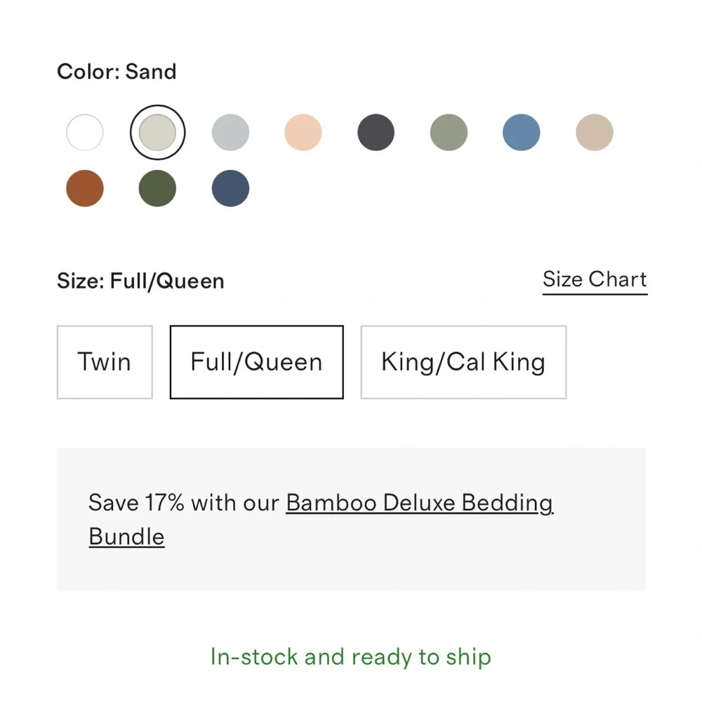 QUINCE Bamboo Duvet Cover Full/Queen Sand